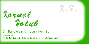 kornel holub business card